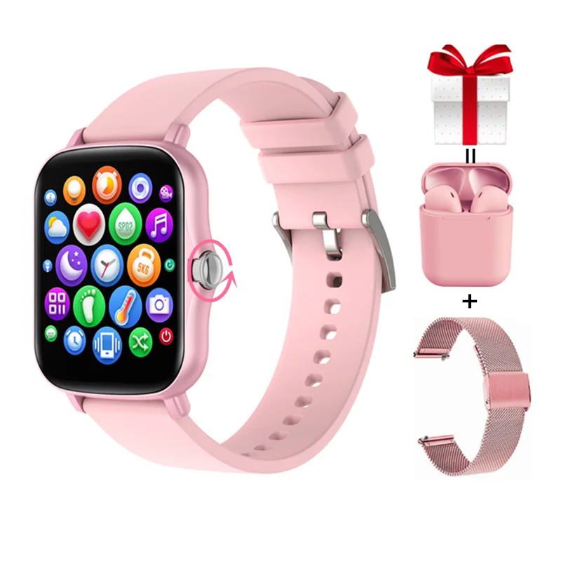 P8 Pro Smartwatch Y20 Smart Watch Android Fitness Tracker Knob Button Call Whatsapp Notification Personalise Watchface  VS GTS 2