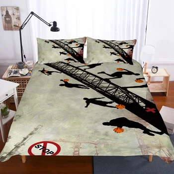 

BEST.WENSD Printed high quality stop Duvet cover set boy bedding quilt cover bed sheet pillow cover Bedroom set bedding cover