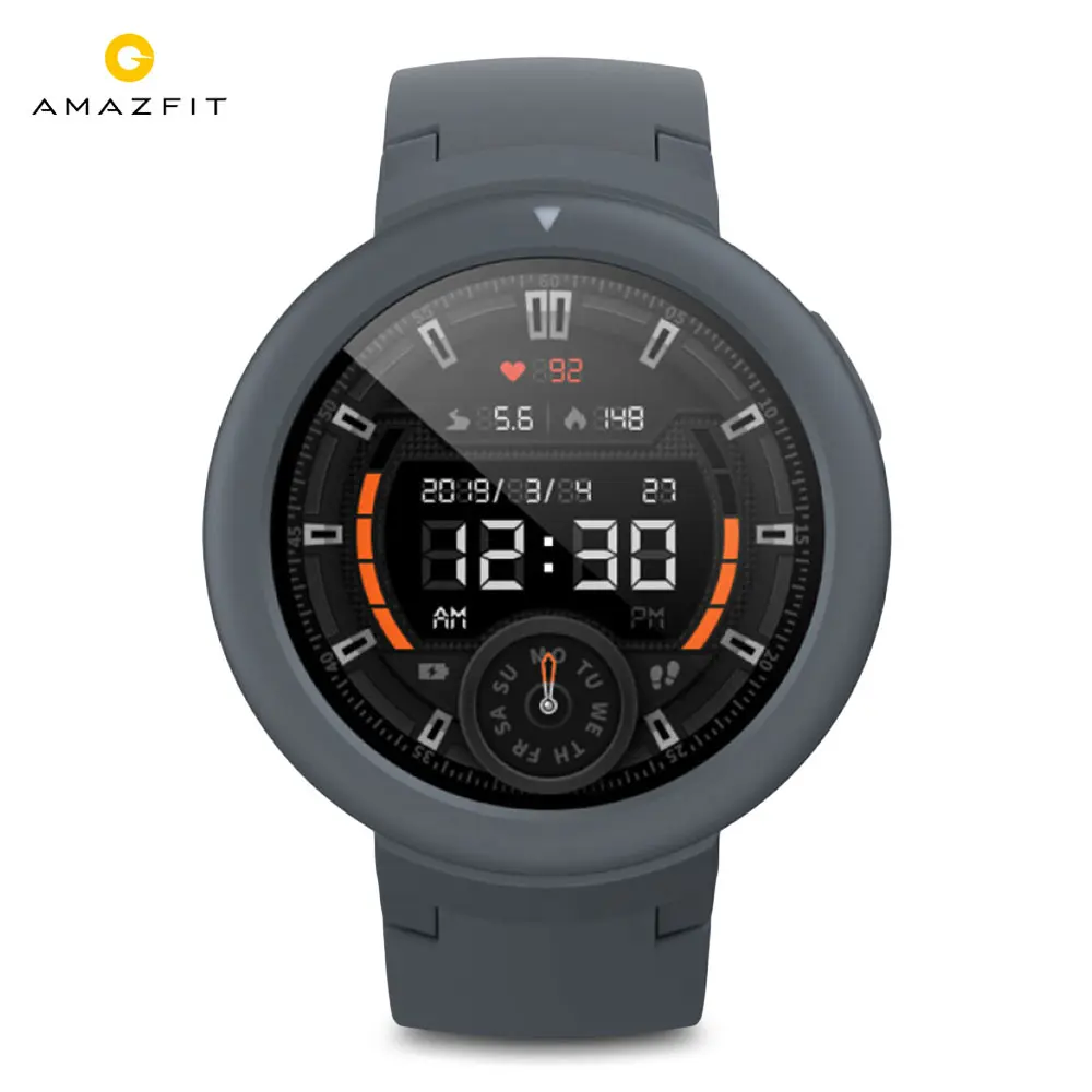 

English Version AMAZFIT Verge Lite Smartwatch 20 Days Battery Life 1.3 Inch AMOLED Screen Built-in GPS Heart Rate Monitor