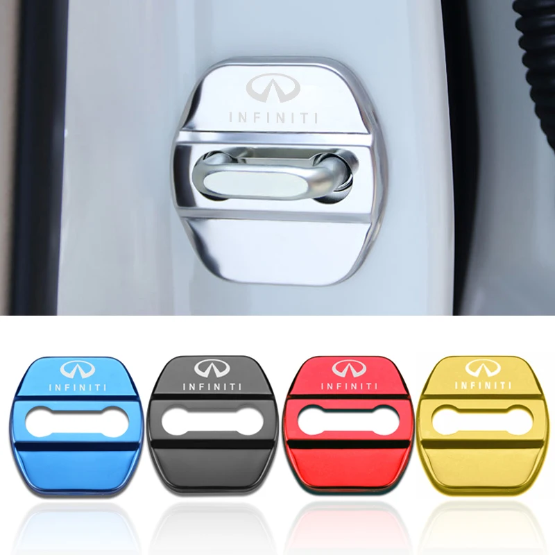 

4pcs Car Styling Auto Door Lock Cover Car Sticker Case For Infiniti FX35 Q50 Q30 ESQ QX50 QX60 QX70 EX JX35 G35 G37 EX3
