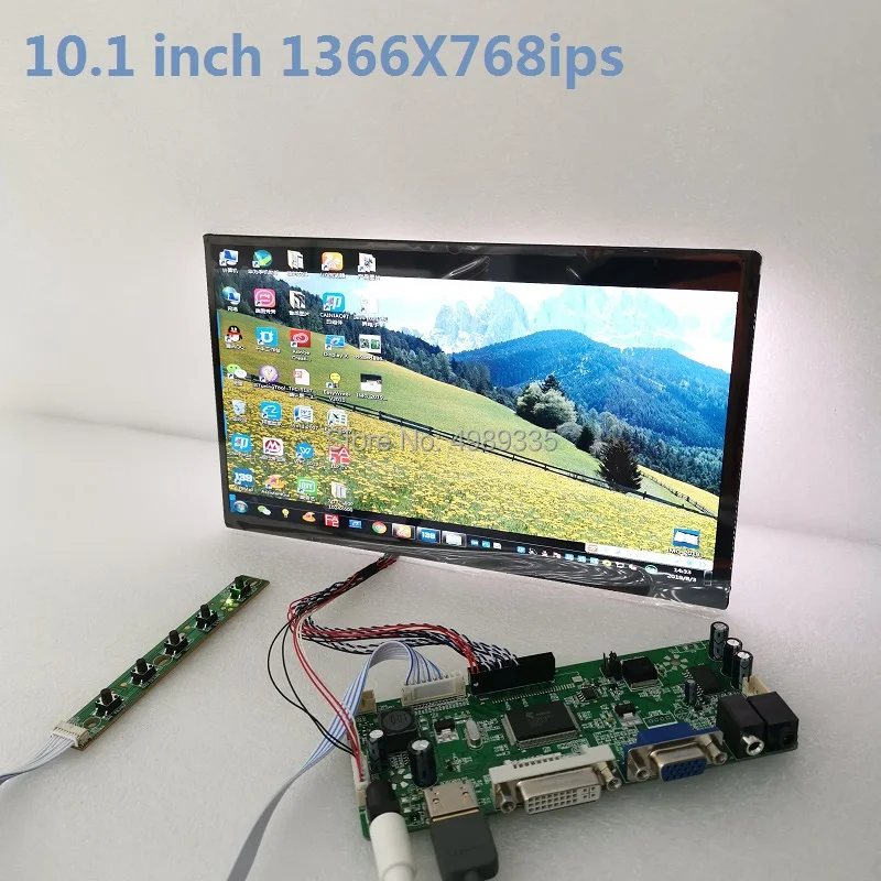 

10.1 inch monitor display Touch display module kit DIY LCD screen accessories 1366X768IPS full viewing angle HDMI DVI VGA