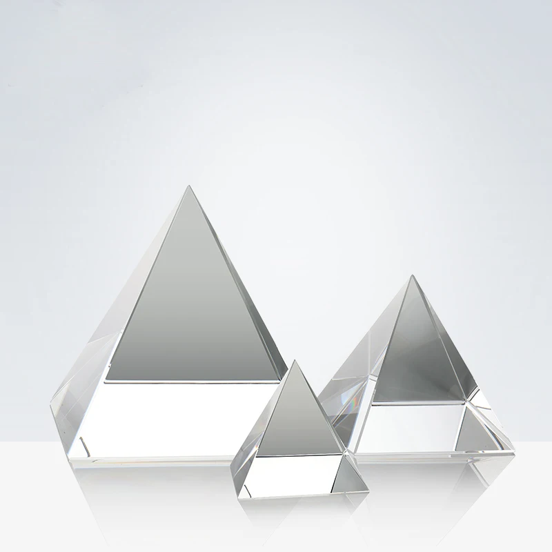 Statue deco,Pyramide de cristal arc-en-ciel,prisme,verre optique