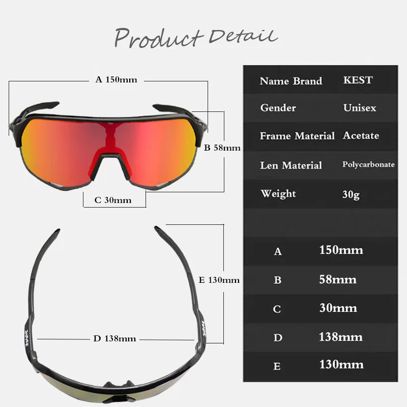 New brand design Sunglasses Sports Bicycle Cycling Sunglasses Gafas ciclismo Cycling Glasses Eyewear Fishing eyewear Fietsbril