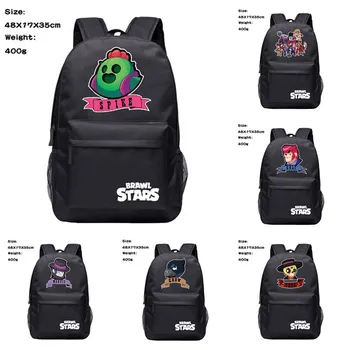 

Backpack Brawling Stars 3D Printed Polyester Student Schoolbag Men Game Spike Coly Crow Poco Shelly Nita Kid Backpacks Boys Gift