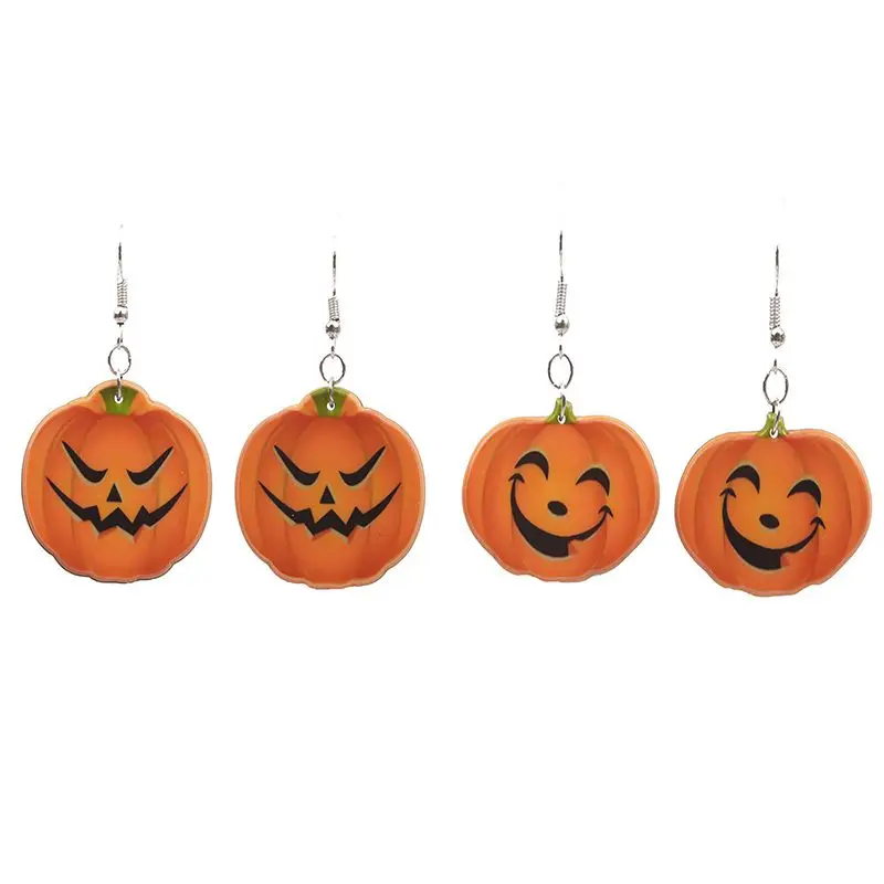 

Women Style Persoanlity Halloween Party Pumpkin Shape Concise Acrylic Dangle Earrings