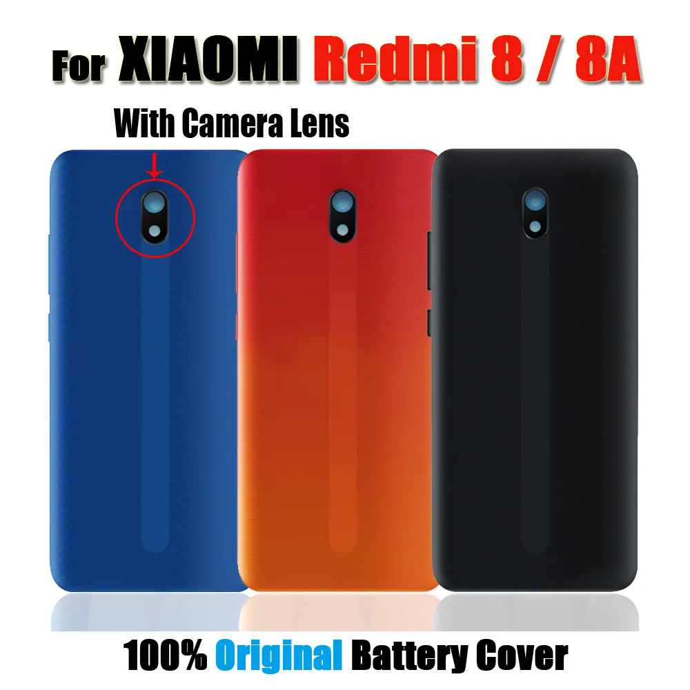 

NEW Original 6.2" For Xiaomi Redmi 8A Battery Back Cover Rear Door Housing Side Key Replacement Repair Spare Parts