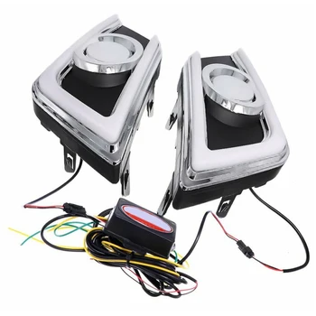 

1Pair 12V Waterproof DRL Daytime Running Turn Signal Fog Lamp Light Fit For Nissan Sentra 2016 2017