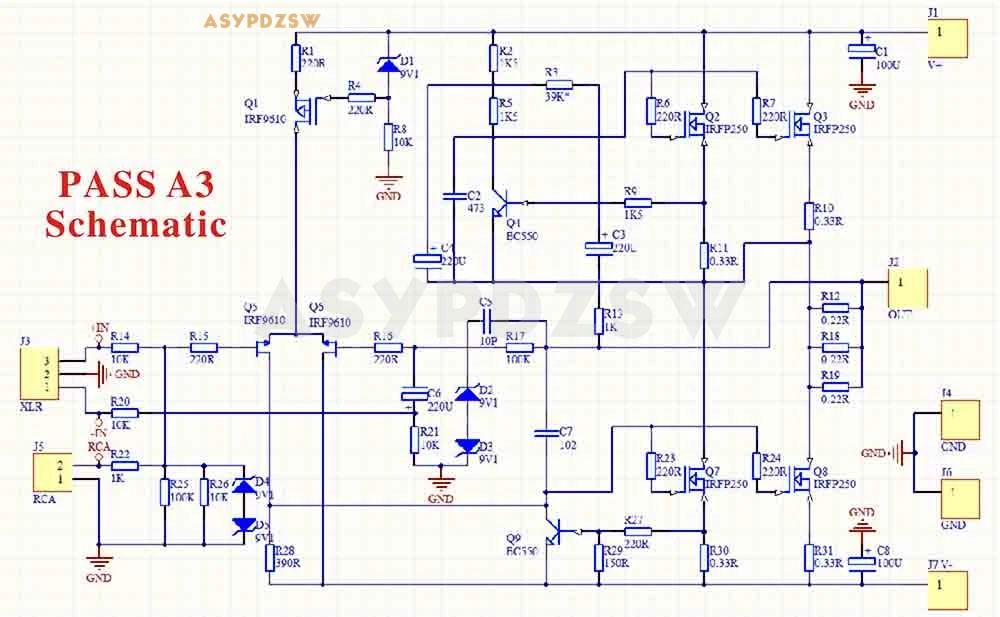 Hi-Fi пройти A3 несимметричный класс A мощность набор усилителей «сделай сам» 30 Вт+ 30 Вт Поддержка XLR Сделано в Китае Вход