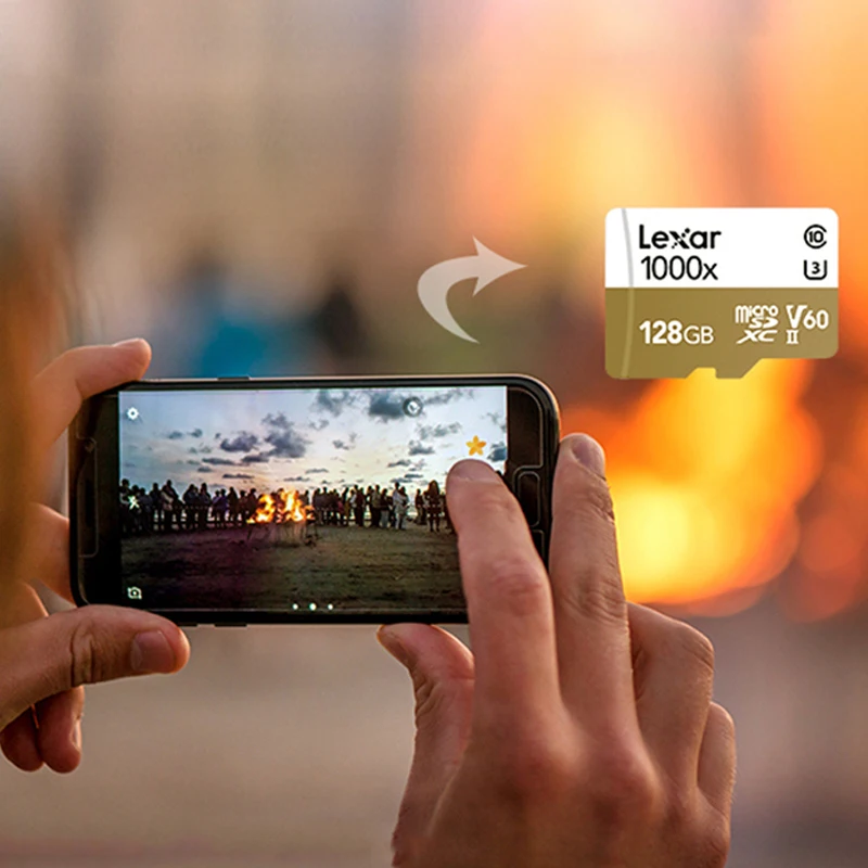 Lexar карта памяти 1000X 32 Гб 64 Гб 256 ГБ 150M U3 4K Micro sd 128 ГБ высокоскоростная флеш-карта microsd TF карта для записи 3D 4K HD