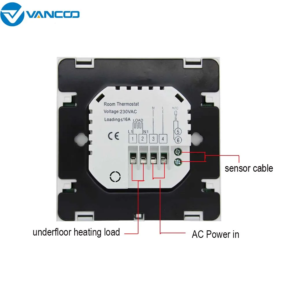 Vancoo сенсорный ЖК-дисплей комнатный термостат для электрического подогрева пола регулятор температуры Еженедельный программируемый