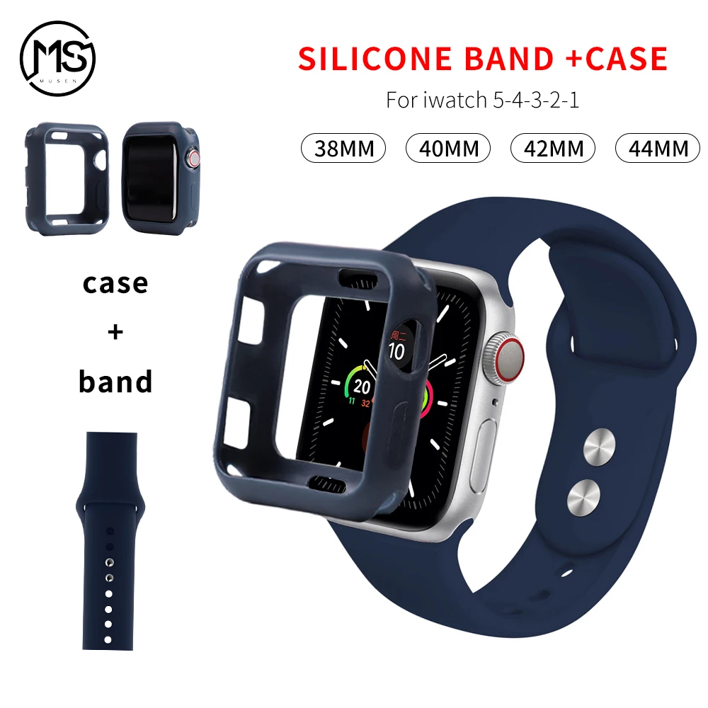 

ProBefit candy watchcase for Apple Watch 3 2 1 42MM 38MM Soft Silicone strap for iWatch 4 5 40MM 44MM Watch Bumper