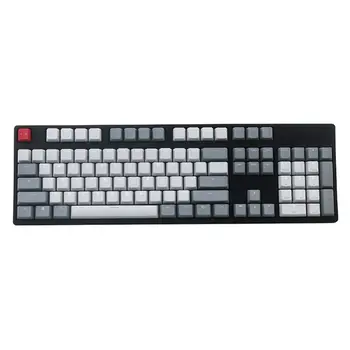 

Vintage Style OEM Profile Thick PBT Shot Backlit RGB Keycaps Gray White Red Mix ANSI 108-Key for Cherry MX Switches