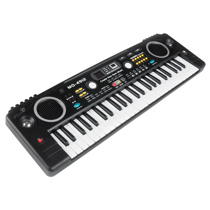 

MQ Mq-4912 49 Key Music Digital Electronic Keyboard Piano with Microphone- Portable for Kids & Beginners