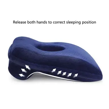 

Nap Sleeping Pillow Cushion Memory Foam Pillow Slow Rebound Desk Nap Pillow With Hollow Design For Face Down Sleeper