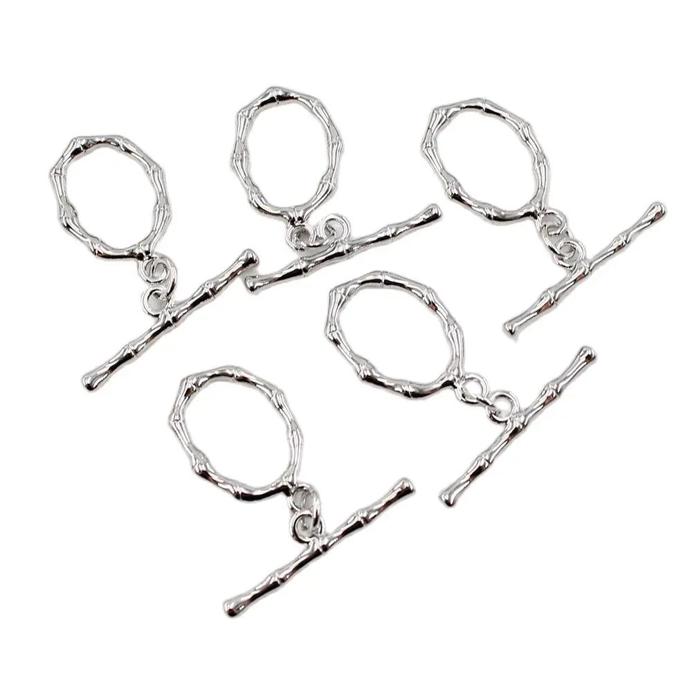 

Застежки для ювелирных изделий APDGG, из бамбука, серебристого цвета, с жемчугом, браслетов, ожерелий, 5 шт.