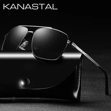 KANASTAL, квадратные поляризованные солнцезащитные очки, мужские, для вождения, солнцезащитные очки, сплав, оправа, очки, аксессуары, солнцезащитные очки для мужчин, oculos UV400