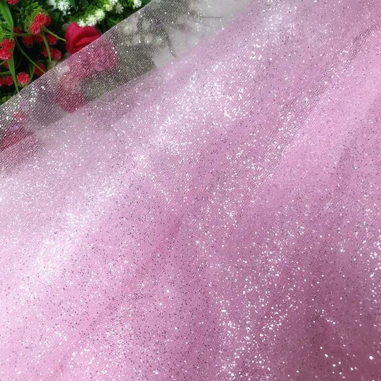 Pink Золотые кружевные ткани блестящие бронзовые алмазные Хрустальные Вечерние платья кружевное платье в полоску Блестящий светильник для выступлений на сцене 150 см - Цвет: Pink