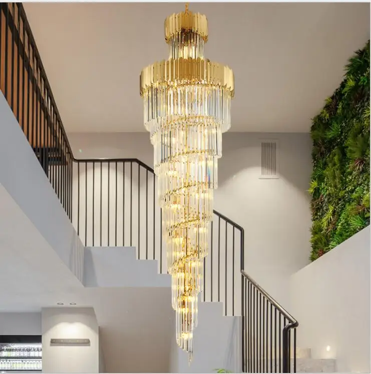 Modern Hotel Lobby Large Chandelier Villa Chandelier Glass Chandelier