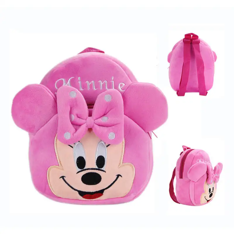 Детские подарки детский сад мальчик Плюшевый Рюкзак Детские школьные рюкзаки для девочек подростков детская плюшевая сумка с игрушкой mochila - Цвет: Pink Mickey