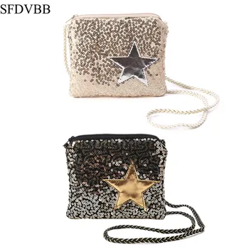 

SFDVBB Kids Girl Sequins Shoulder Bag Handbag Messenger Hobo Crossbody Purse Wallet