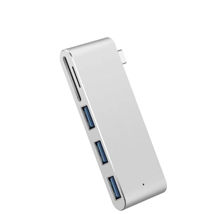 silver Basix Usb type C концентратор USB 3,1 до 3 портов USB 3,0 концентратор адаптер SD/TF кардридер USB-C концентратор для MacBook Pro Аксессуары для ноутбуков - Цвет: silver