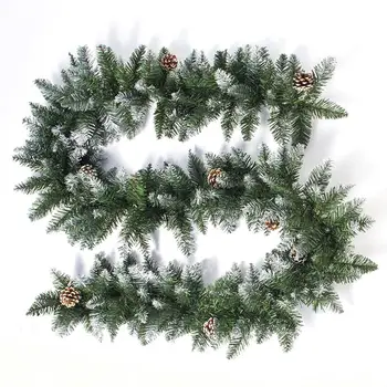 

2.7m Artificial Pine Core Rattan Xmas Wreath Hanging Ornament Home Decoration
