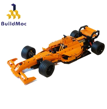 

BuildMoc Porsche-F1 Racing Car Building Blocks Fit Lepining Technic Racer Vehicles Supercar Bricks Kids Boys Gifts
