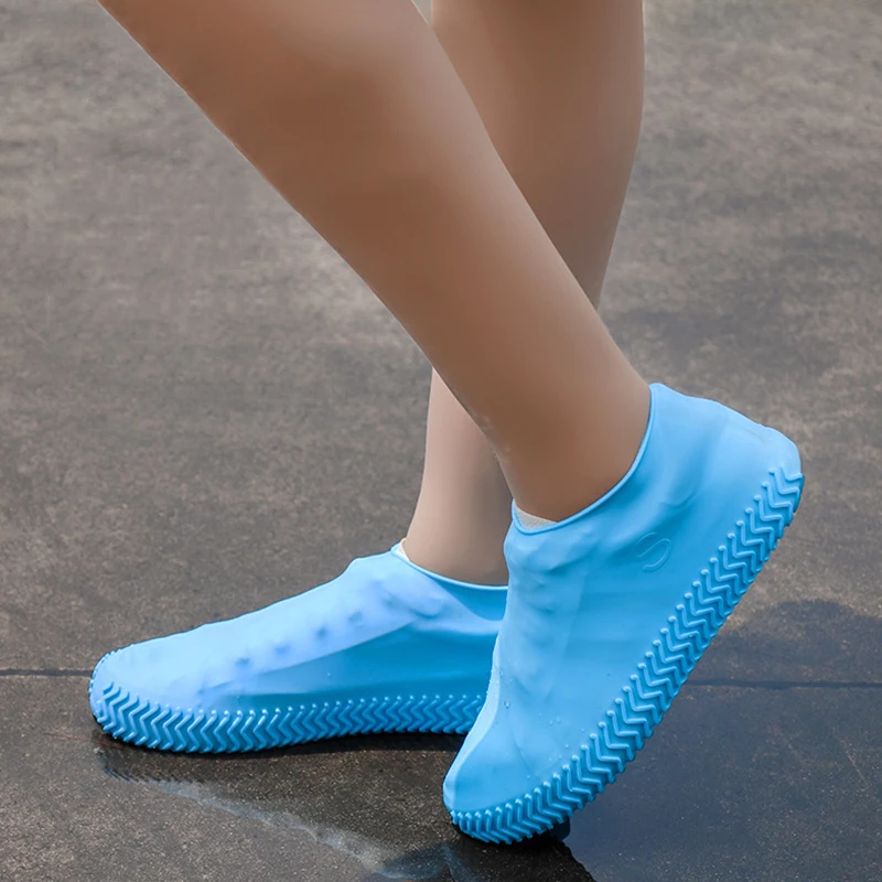 Waterproof Shoes Cover Silicone Non-Slip Men Rain Boots Shoes Protectors 