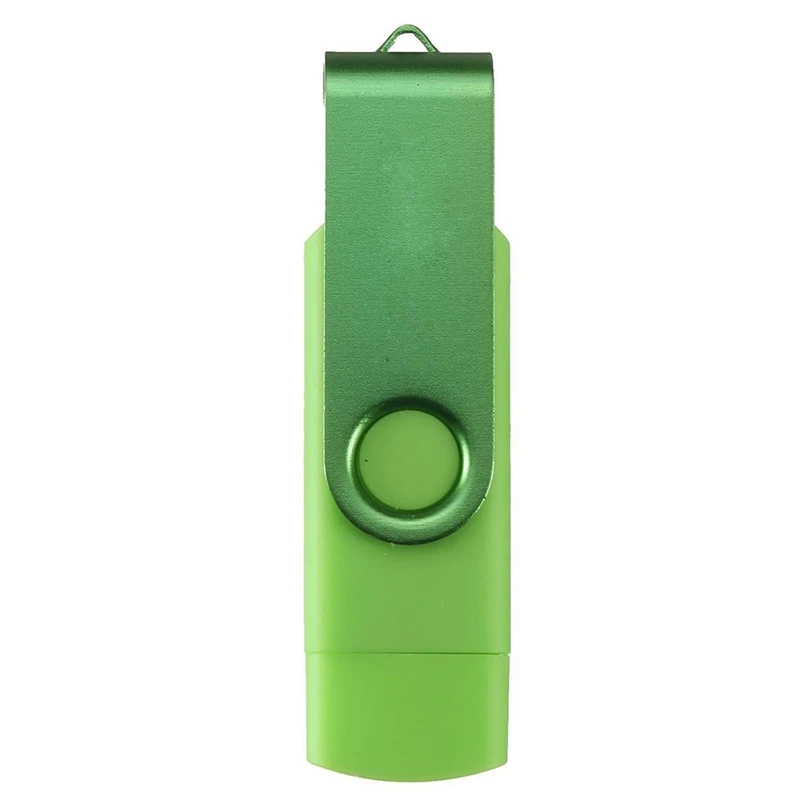 2 Pcs USB Mini Memory Stick 16GB USB 2.0 Memory Flash Drive OTG for Handy PC, Rose Red& Green