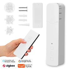 Tuya ZigBee M515EGZT Pull Bead Curtain Motor Remote Voice Control Electric Curtain Motors Compatible with Alexa Google Home