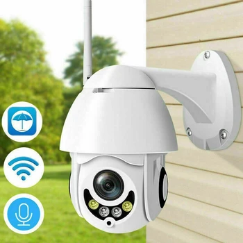 

IP66 Outdoor 1080P WIFI IP Camera Wireless CCTV HD PTZ Home Security IR Cam-UK Plug