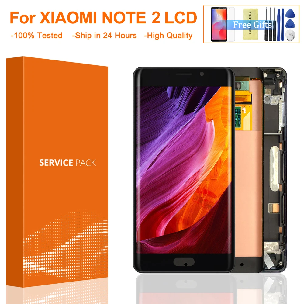 ЖК дисплей AMOLED для Xiaomi Mi Note 2 с сенсорным экраном 5 7 дюйма и дигитайзером 2|Экраны