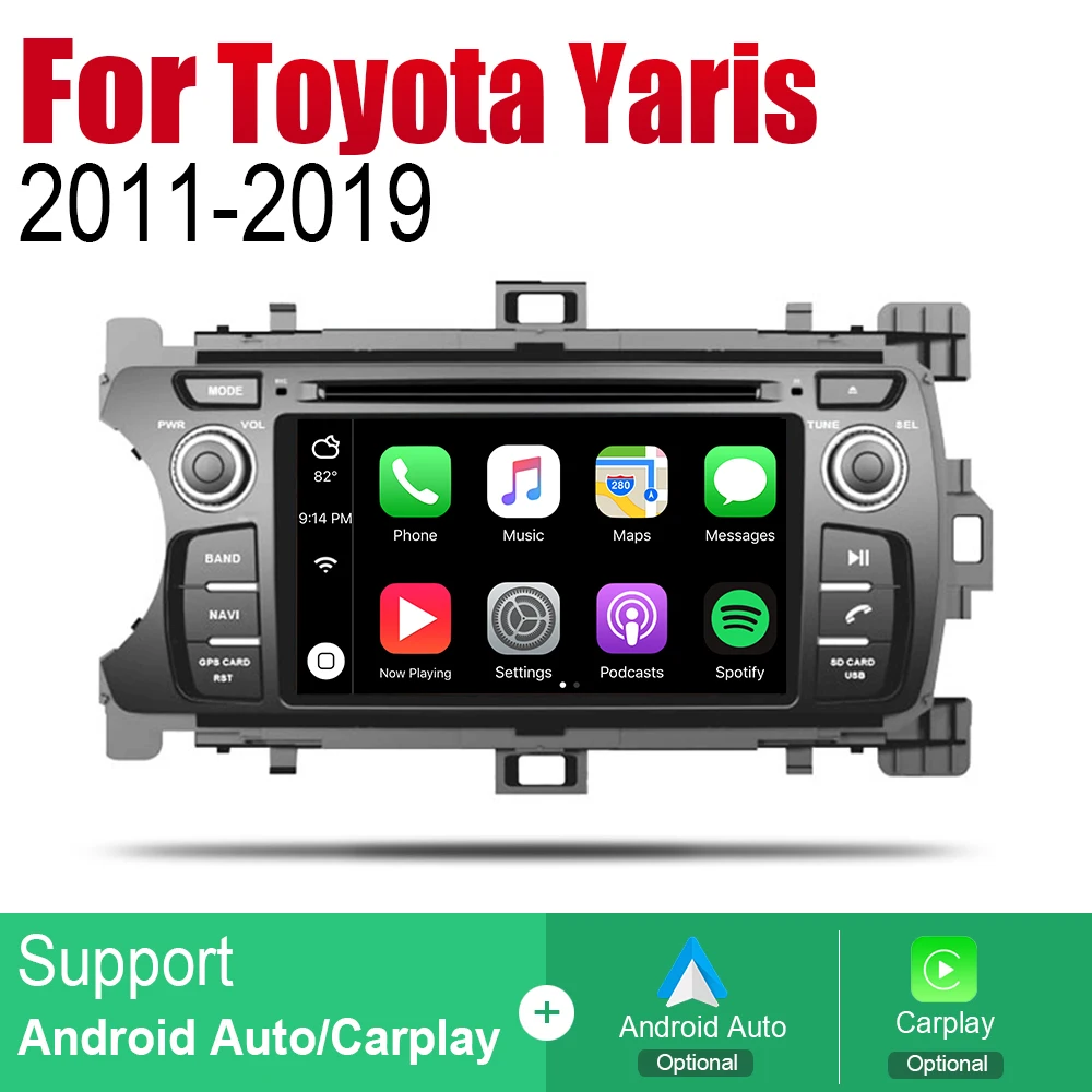 Автомобильный DVD плеер ZaiXi GPS навигация для Toyota Yaris 2011 ~ 2019 Автомобильная