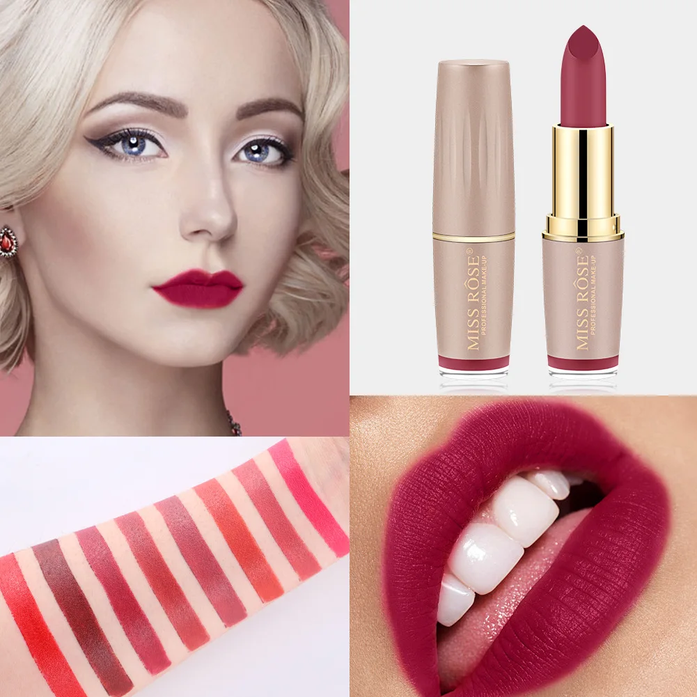 

16 Color Fashion Sexy Matte Lipstick Waterproof Make Up Nude Pigment Lip Stick Lipstick Lips Maquillaje Mujer Makeup Cosmetic