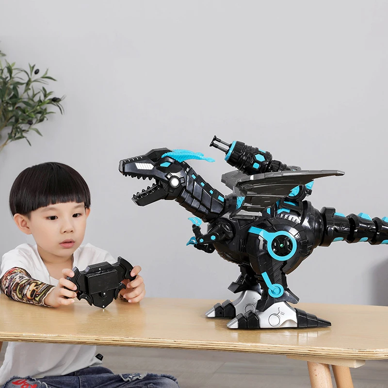

Electric Walking Spray Dinosaur Model Kit Kids Swing Robot Toy Electronic Animal Model With Light Sound Toys Gift For Children