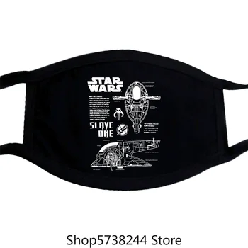 

Star Boba Fett Slave 1 Ship Schematics Black Men'S Mask New Washable Reusable Mask