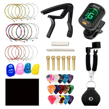

1Set Guitar Capo Alice Picks Strings Pins Finger Protector for Acoustic Electric Guitarra Mediator Accessories