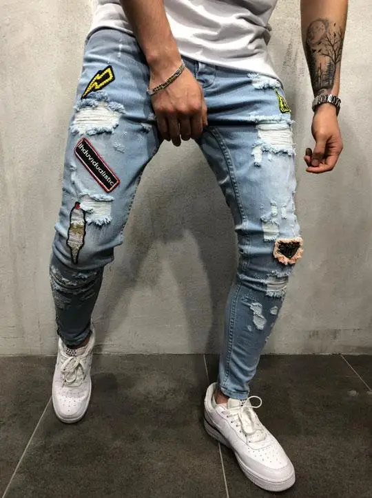 Новые джинсы Modis Pantalon Homme с вышивкой, джинсы Сальса Masculino, узкие ковбойский стиль, эластичные мужские джинсы для бега