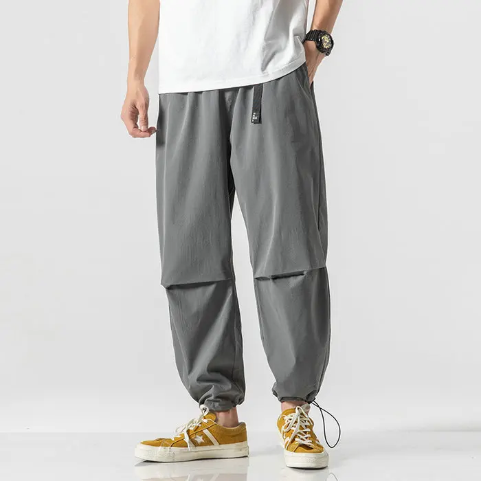 Grey Хорошие новые Harajuku мужские спортивные брюки повседневные Хип-хоп однотонные Беговые брюки длиной до щиколотки уличные свободные брюки с эластичной талией брюки - Цвет: Grey