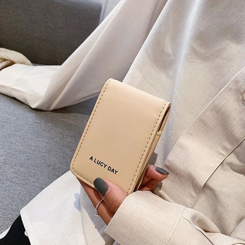 

2019 Autumn And Winter New Style Online Celebrity Mini kou hong bao Fashion Small Cute Cosmetic Bag Women's Solid Color Retro Pu