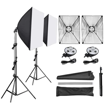 

Photo Studio Softbox 50*70cm Diffuser 4 in 1 Socket E27 Lamp Holder 2M Light Stand Tripod Photo Studio Kit for Photography Video