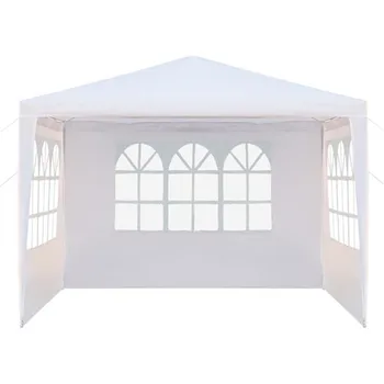 

3 x 3m Three Sides Waterproof Tent with Spiral Tubes White Waterproof Tent With Spiral Tubes Spiral Tube For Outdoor Tent Awning