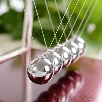 

Newton's Cradle Steel Balance Ball Physics Science Pendulum Desk Toys Games Desk Home Decoration Y4UD