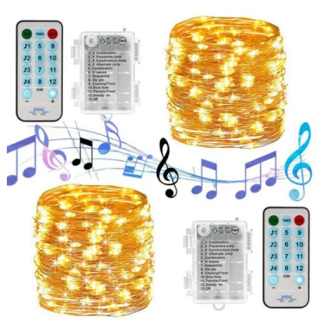 10 м 100led usb зарядка звуковая активация музыка струнные огни для вечерние, рождественские, свадебные - Испускаемый цвет: Тёплый белый