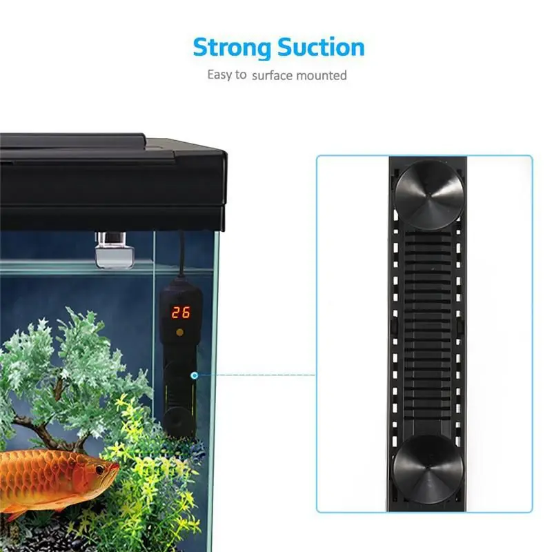 Погружной водонагреватель для аквариума с вилкой США, СВЕТОДИОДНЫЙ Цифровой Регулируемый водонагреватель, водонагреватель для домашних животных, черный цвет, 300 Вт