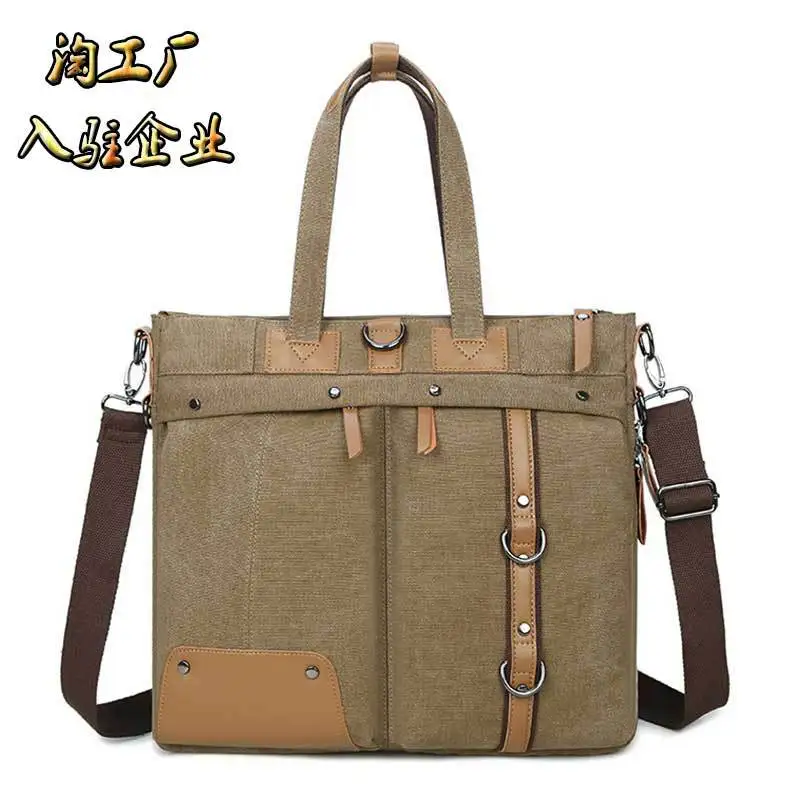 

New Style Multi-functional Crossbody Bag Backpack Creative-Canvas Bag Western Style Men Hand Computer Bag