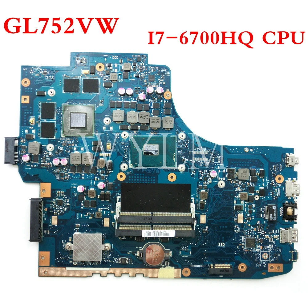  ROG GL752VW motherboard With I7-6700CPU N16P-GX-A1 mainboard REV2.0/REV2.1 For ASUS GL752V GL752 la