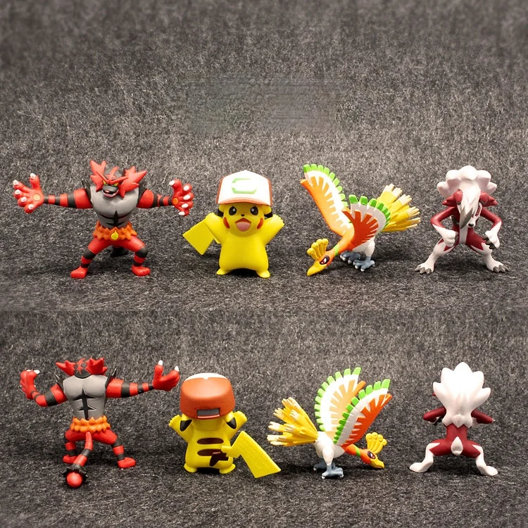 TAKARA TOMY оригинальный Покемон Lycanroc сжигание Ho-Oh Pikachu милые фигурки игрушки с