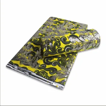 

Hot sale party appare wax textile African real printed ankara wax fabric with sequins for sewing garment (6yards/lot)