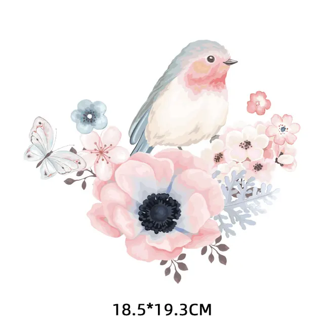 Flower Patch Iron-on Transfers for Clothing Thermoadhesive Patches Daisy Stickers Diy Flex Fusible Transfer Appliques Stripes 0355